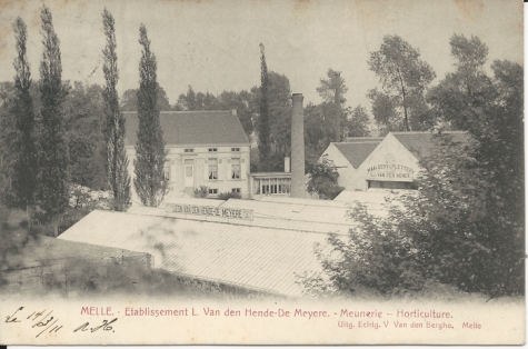 MELLE. - Etablissement Van den Hende - De Meyere.- Meunerie - Horticulture