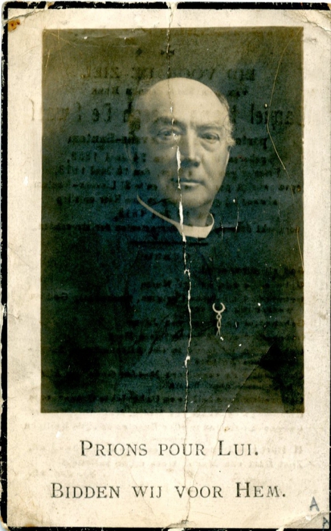 Bidprentje pastoor Camiel Maria Joseph De Swaef, Sint-Lievens- Houtem, 1919