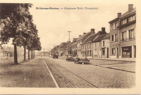 Marktplein, zicht naar het westen, Sint-Lievens-Houtem