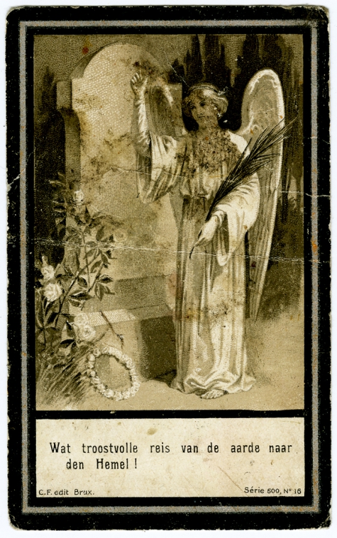 Bidprentje van Leonie Germaine Delclef, Sint- Lievens- Houtem, 1929