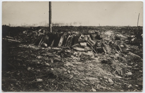 Puin na een bombardement, Melle, 1914-1915