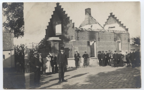 Uitgebrand huis, Melle, 1914-1918