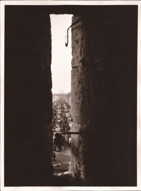 Jaarmarkt gezien vanuit de kerktoren, Sint- Lievens- Houtem, 1967