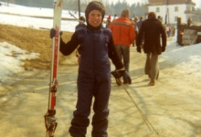 Schepen Bertrand Vrijens als 12-jarige op skivakantie in Ramsau, Oostenrijk, 1976