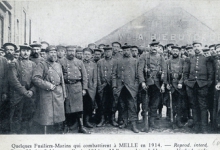 Groep marine soldaten, Melle, 1914 Groep marine soldaten, Melle, 1914