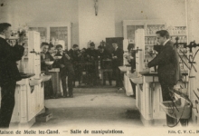 Scheikundelokaal, college Melle, 1903