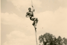 Chiro Melle, mastklimmen, Kruisstraat Melle, 1965?