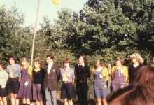 Chiro Geertrui in openingsformatie op kamp, 1975-1979 Chiro Geertrui in openingsformatie op kamp, 1975-1979