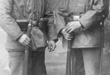 Soldaten van het Duitse bataljon dat op Gontrode gestationeerd was, 1915
