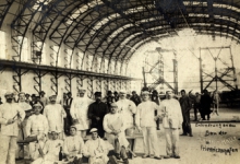 Interieur zeppelinloods Friedrichshafen, 1908