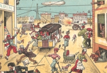 De schrik der Parijzenaars voor de zeppelins, 1914