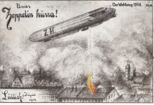 Onze Zeppelin Hoera. Bombardement Luik, 1914