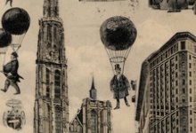 Toekomstbeeld met diverse luchtschepen, 1909 Toekomstbeeld met diverse luchtschepen, 1909