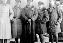 Ernst Brandenburg en zijn officieren, Gontrode, 1917
