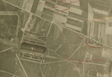Luchtfoto van het vliegveld van Gontrode, 1917 Luchtfoto van het vliegveld van Gontrode, 1917