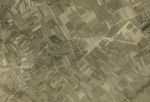 Het vliegveld van Gontrode vanuit de lucht, 1917. Het vliegveld van Gontrode vanuit de lucht, 1917.