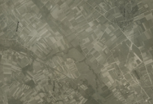 Bovenzicht op het vliegveld van Gontrode, 1917 Bovenzicht op het vliegveld van Gontrode, 1917