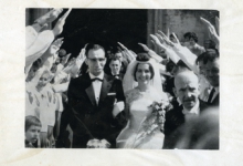 Huwelijk Roger Moens van 'Vlierzele Sportief', Sint-Lievens-Houtem, 1961