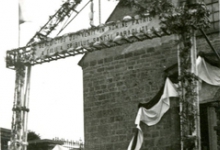 Feestelijkheden ter ere van E.H. Richard De Moor die ingehuldigd werd als pastoor, Bavegem, 1933