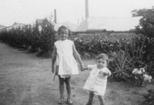 Kinderen Volckaert op de bloemisterij, Merelbeke, 1928