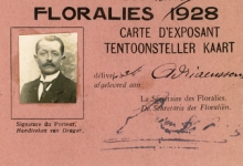 Tentoonsteller kaart Adriaenssens op Floraliën Gent, 1928