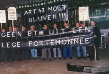 Protest van bloemisten, Lochristi, 1990