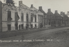 Uitgebrand huis van Mr. E. Lammens, Melle, Kwatrecht, 1914