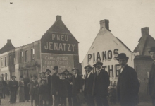 Huizen uitgebrand tijdens veldslag te Kwatrecht, Melle, 1914