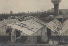 Beschadigde serres, Melle, 1914