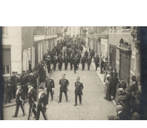 Begrafenisstoet van de vermoorde politiecommissaris Gentil Demeyer te Melle, 1920