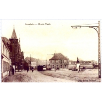 Tram van de lijn Gent-Geraardsbergen, Merelbeke, Voor 1935. 