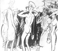 Cartoon van Adolf Genth