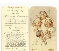 Herrinnering a.d. Eerste H. Communie van Eddy Van Cauwenberge, Balegem 02.06.1949