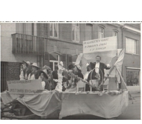 Bacchusstoet met praalwagen, Sint-Lievens-Houtem, 1961