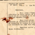 Dossier inzake het arbeidsongeval van Valère Moerman, Marly, 1942-1943