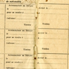 Tijdelijke identiteitskaart, Boussois, 1922