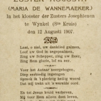 Geestelijke professie van Zuster Augusta, Wynkle (Ste Kruis), 1907