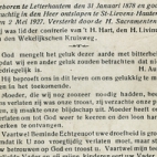 Bidprentje Magdalena De Smet, Sint Lievens- Houtem, 1927