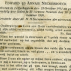 Bidprentje van Leonie Germaine Delclef, Sint- Lievens- Houtem, 1929