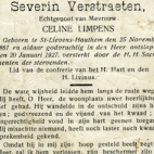 Bidprentje van Severin Verstraeten, St- Lievens- Houtem, 1927